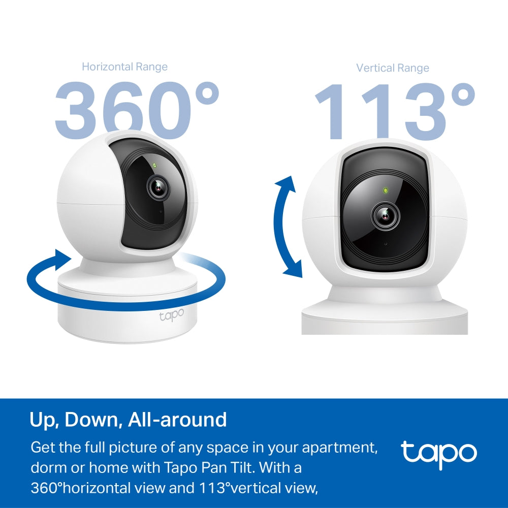 Pan/Tilt Home Security Camera, Tapo C202