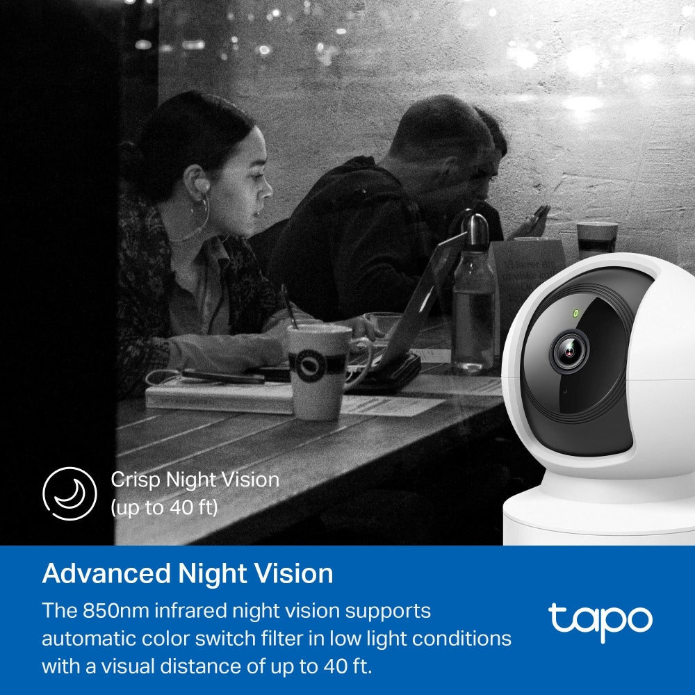 Pan/Tilt Home Security Camera, Tapo C202