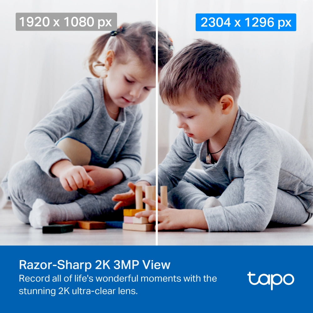 2K 3mp Pan/Tilt Home Security Wi-Fi Camera, Tapo C210