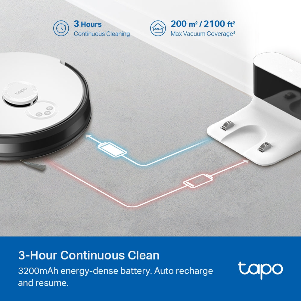 LiDAR Navigation Robot Vacuum & Mop, Tapo RV30C Mop
