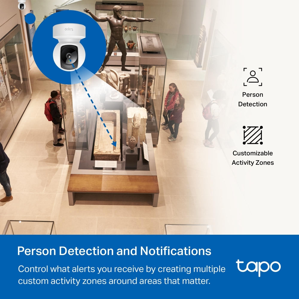 Pan/Tilt Home Security Camera, Tapo C202