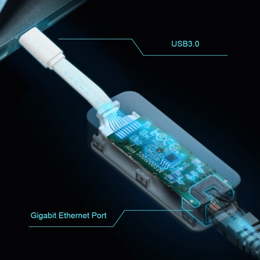 USB Type-C to RJ45 Gigabit Ethernet Network Adapter, UE300C(2-pack)