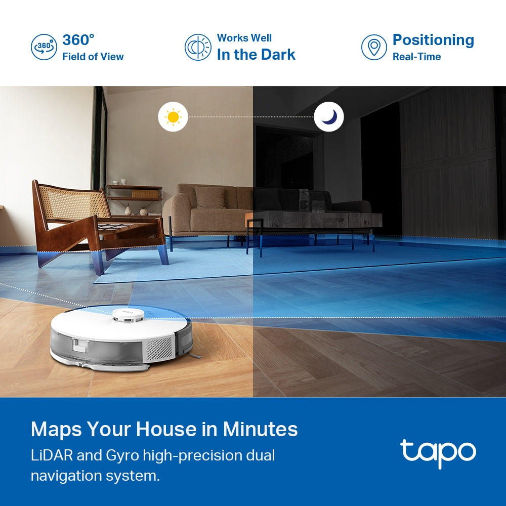 LiDAR Navigation Robot Vacuum & Mop, Tapo RV30C Mop