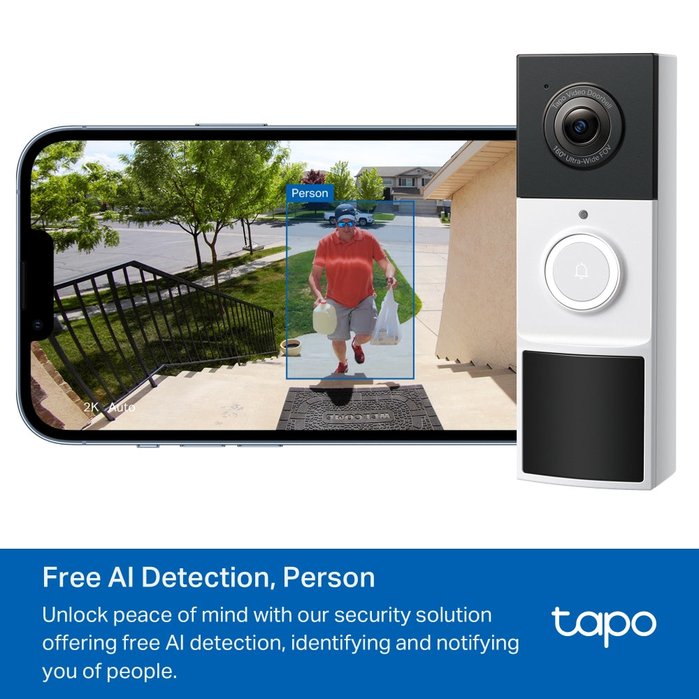 Tapo TD21 | Battery Video Doorbell, Chime Included, Subscription-free