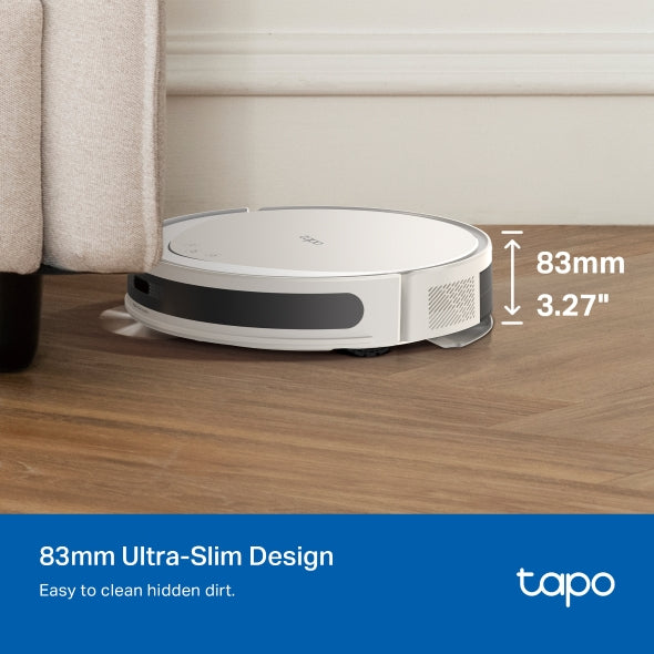 Tapo RV20 Max Plus White | 5300Pa Suction MagSlim™ LiDAR Navigation Robot Vacuum and Mop with Auto-Empty Dock