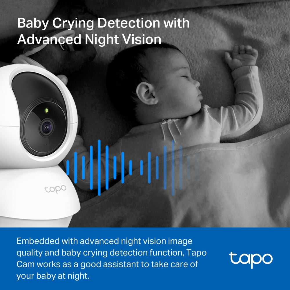 2K 3mp Pan/Tilt Home Security Wi-Fi Camera, Tapo C210