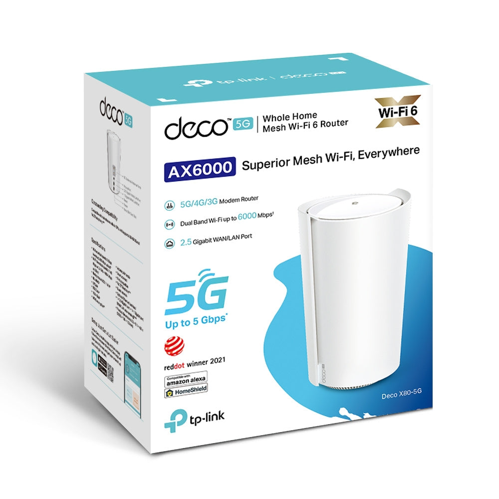 Deco X80-5G(1-pack) | 5G Whole Home Wi-Fi 6 Gateway
