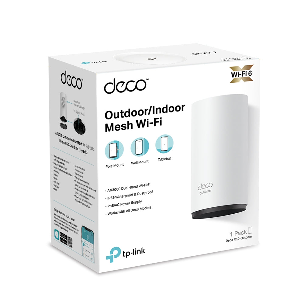 Deco X55(2-pack) + Deco X50-Outdoor(1-pack) | AX3000 Whole Home Mesh Wi-Fi 6 System