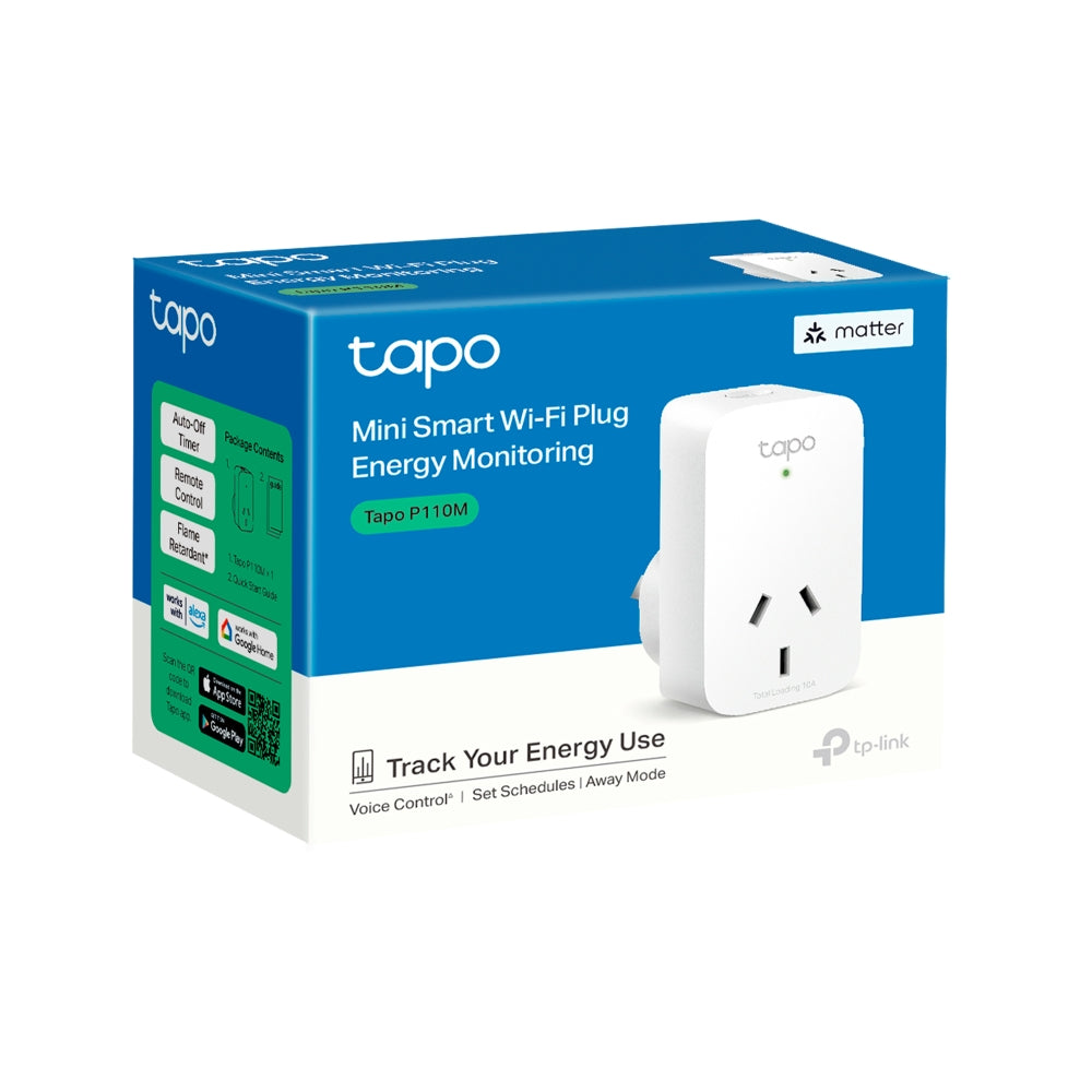 Mini Smart Wi-Fi Plug, Energy Monitoring, Tapo P110M(5-pack)