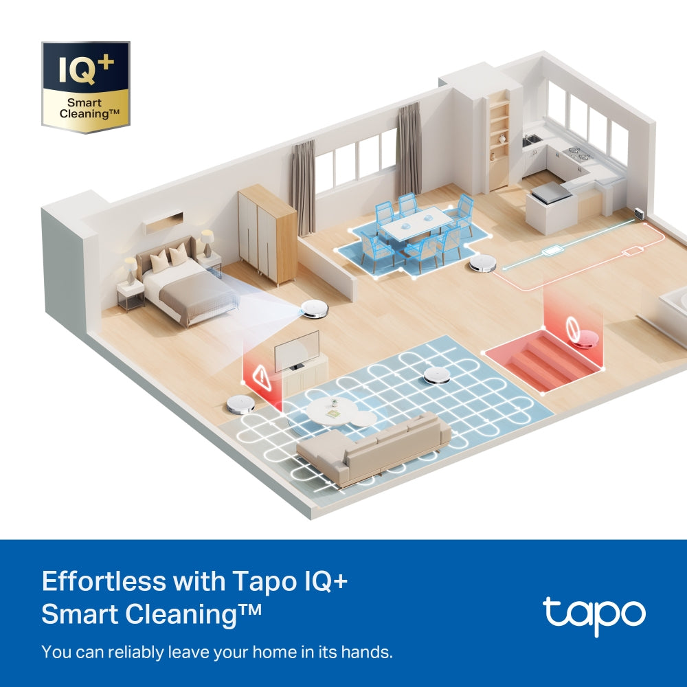 Tapo RV20 Max White | 5300Pa Suction MagSlim™ LiDAR Navigation Robot Vacuum and Mop