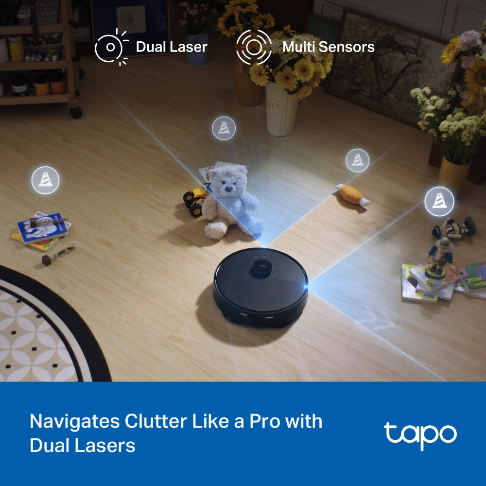Tapo RV50 Pro Omni | AI Detection Robot Vacuum & Mop + All-in-One Self-Cleaning Station