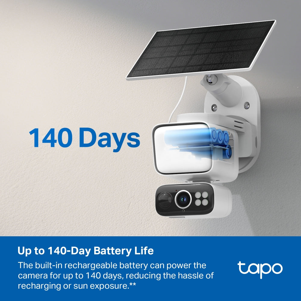 Tapo C615F KIT | Solar-Powered Floodlight Pan/Tilt Security Camera Kit