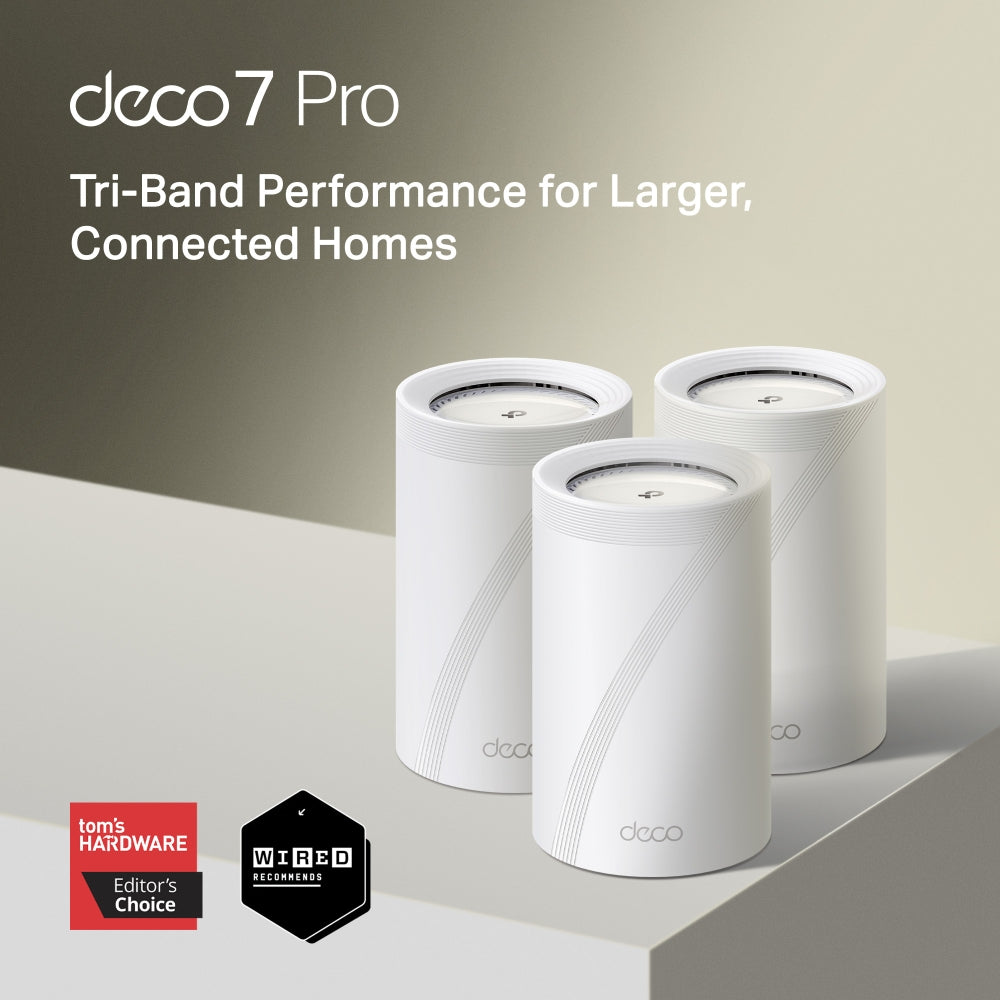 Deco BE68 (3-pack) | BE14000 Tri-Band Whole Home Mesh Wi-Fi 7 System