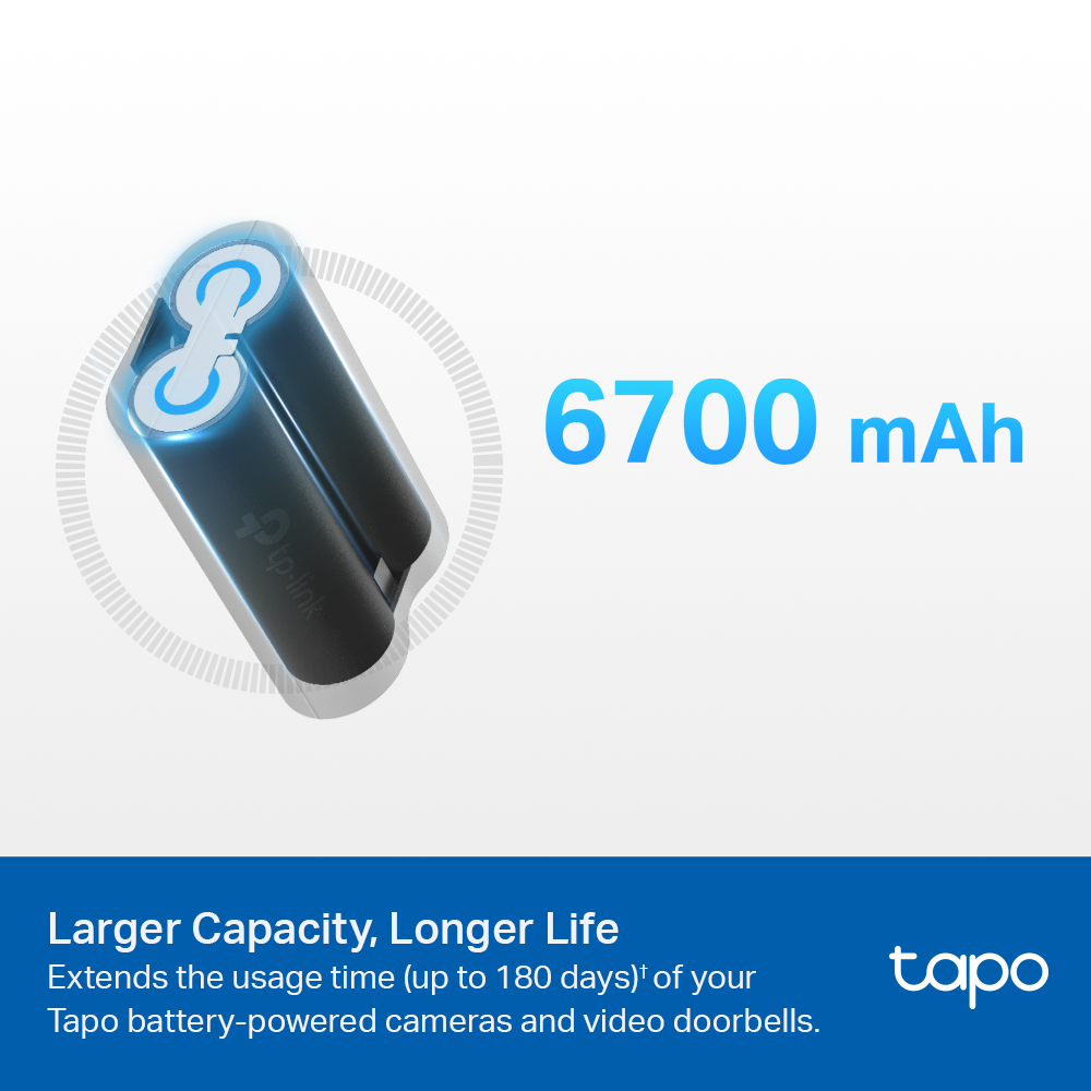Tapo A100 | Battery Pack, Work with Battery Cam and Doorbell, Quickly charged