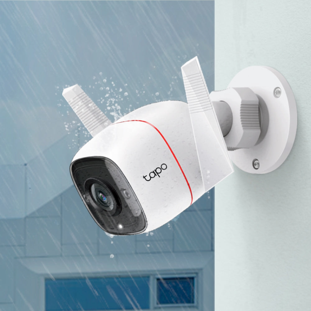 Tapo TC65(2-pack) | Outdoor Security Cam, 2K Crystal-Clear, Night Vision, Wired/Wireless