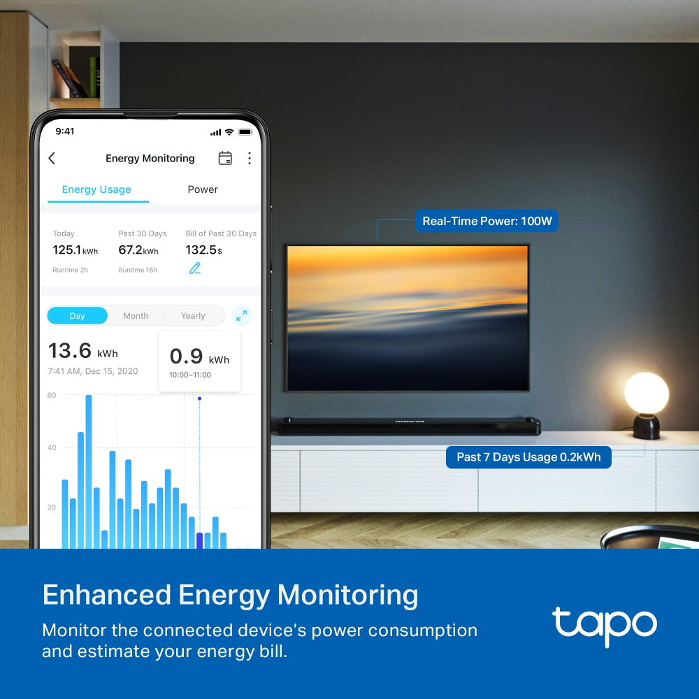 Tapo P110M(5-pack) | Mini Smart Wi-Fi Plug, Energy Monitoring