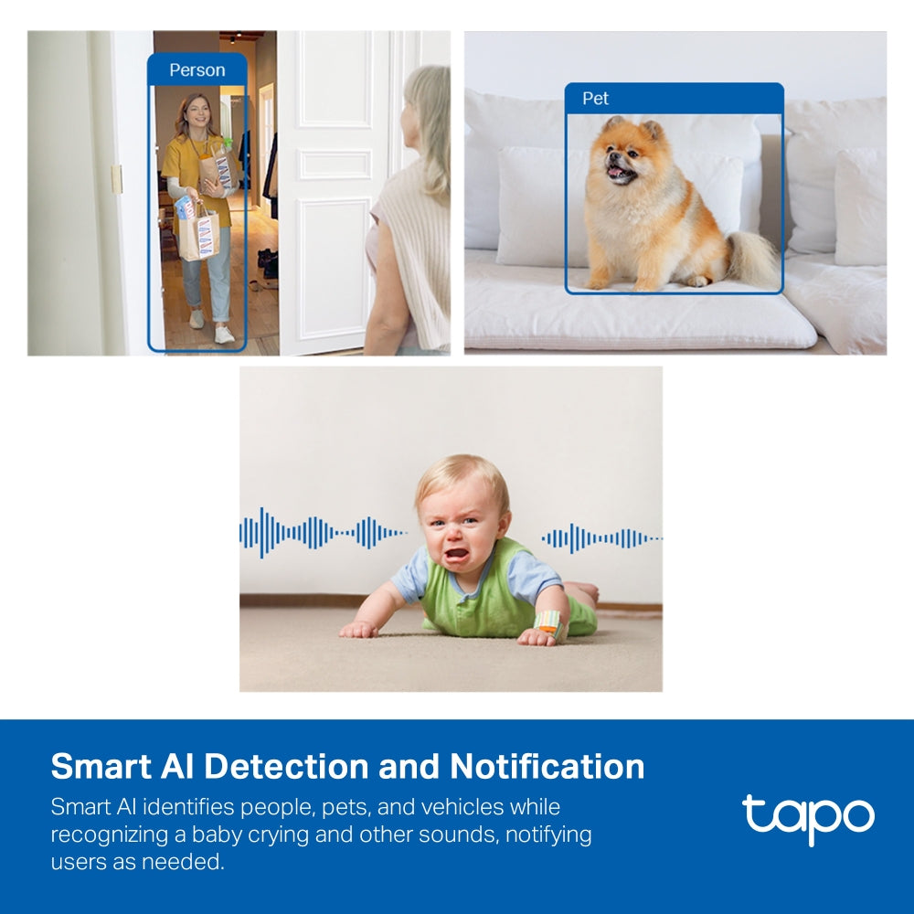 AI Home Security Wi-Fi Camera, Tapo C125