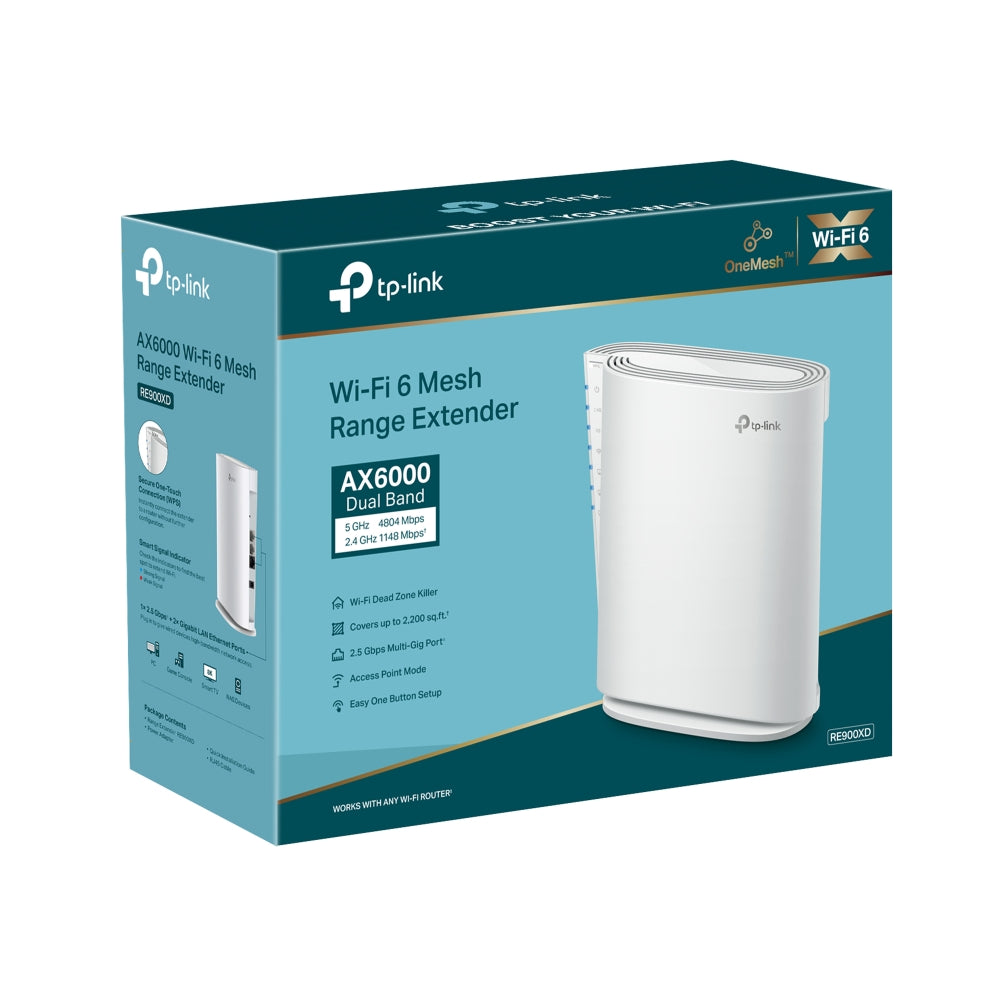 RE900XD | AX6000 Mesh Wi-Fi 6 Range Extender