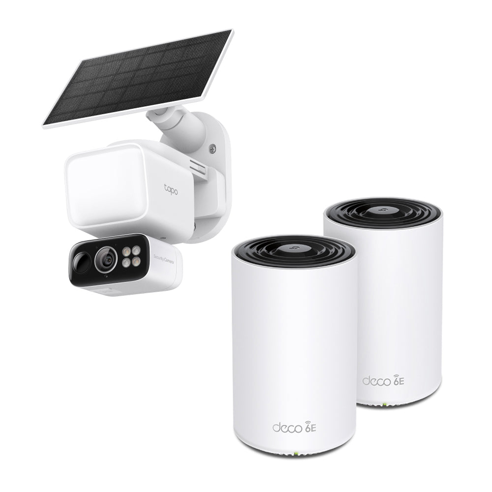 Deco 6E + Smart Home Solar Floodlight Security Kit