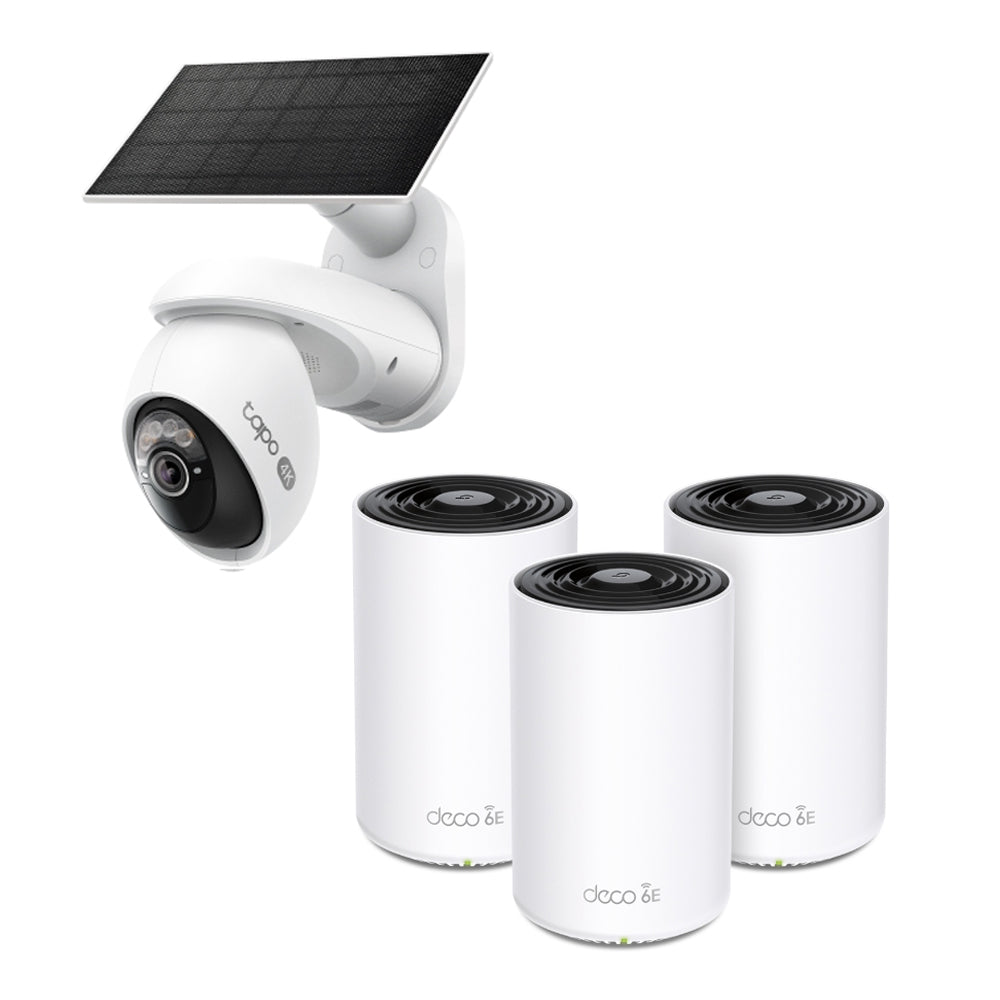 Deco 6E + Whole-Home 4K Solar Security Kit