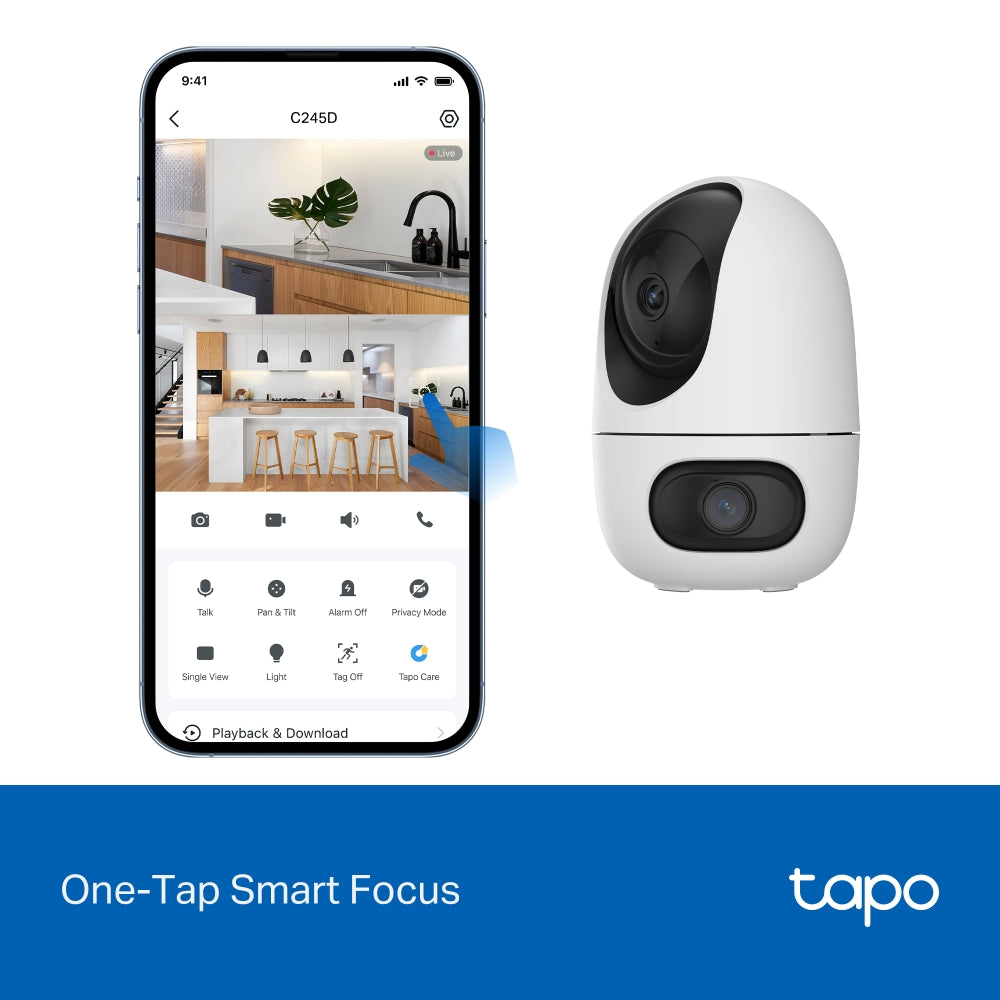 Tapo C245D | Dual Lens Pan/Tilt Security Camera