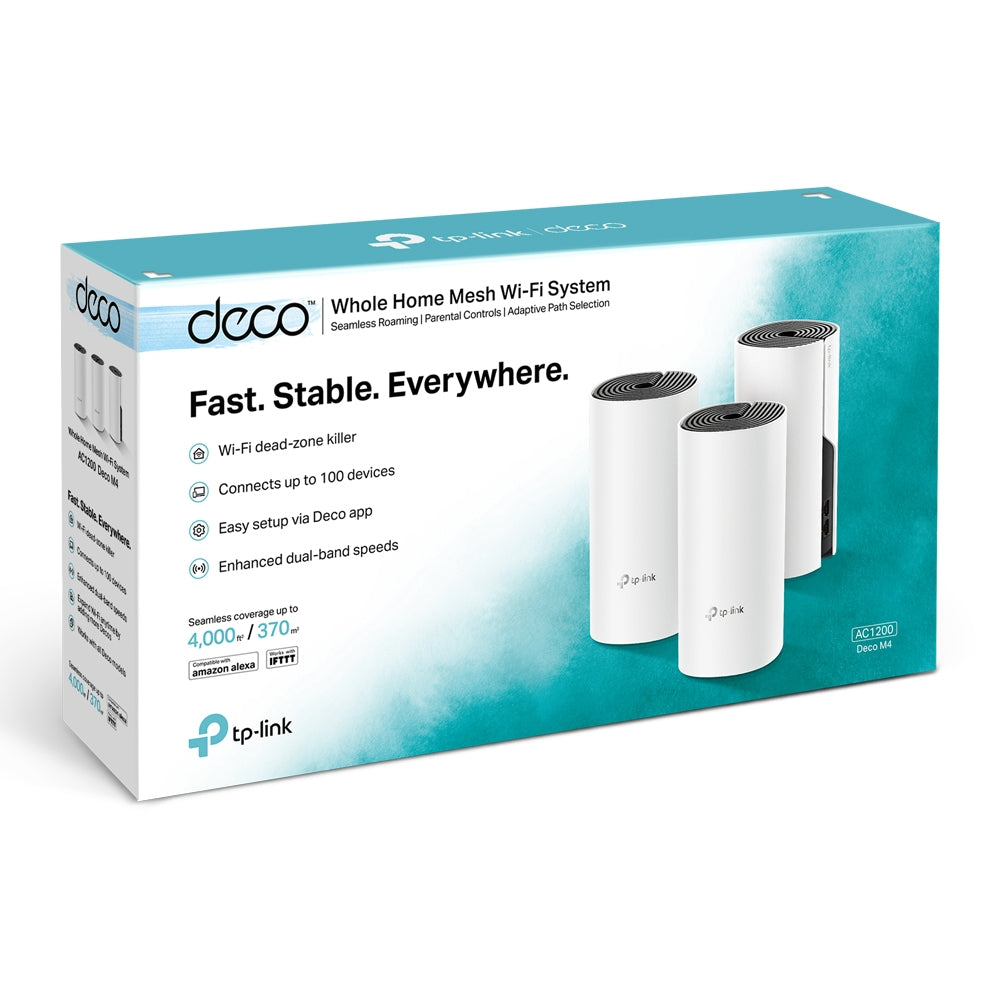 AC1200 Whole Home Mesh Wi-Fi System, Deco M4(3-pack) - Refurbished