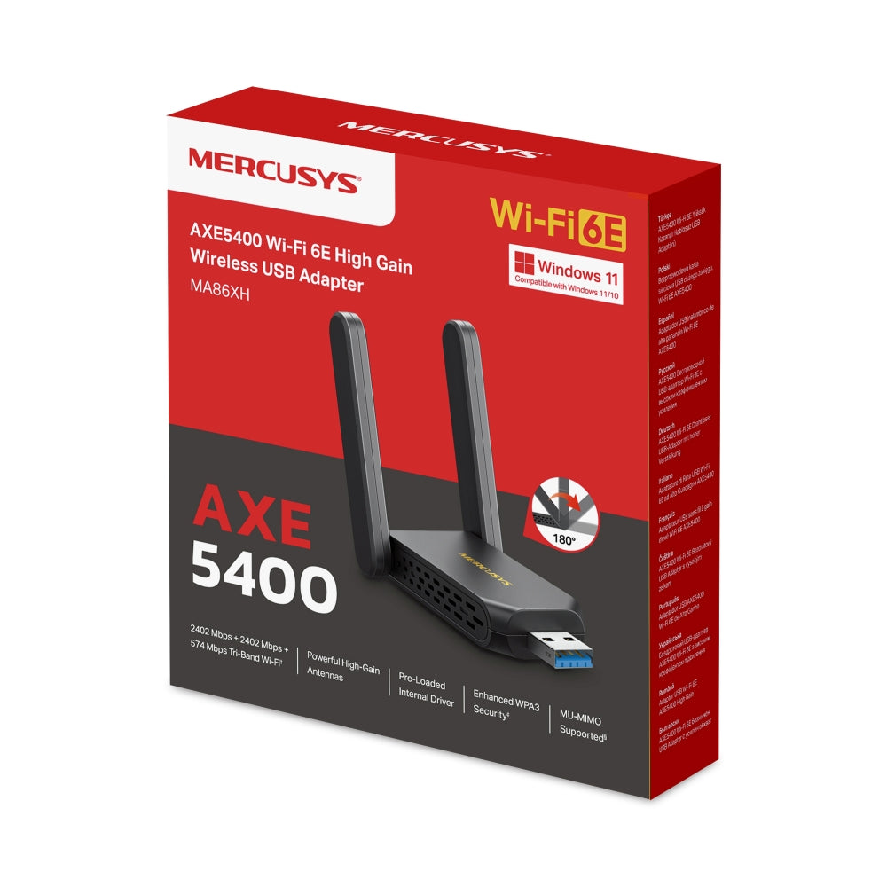 MA86XH | AXE5400 Wi-Fi 6E High-Gain Wireless USB Adapter