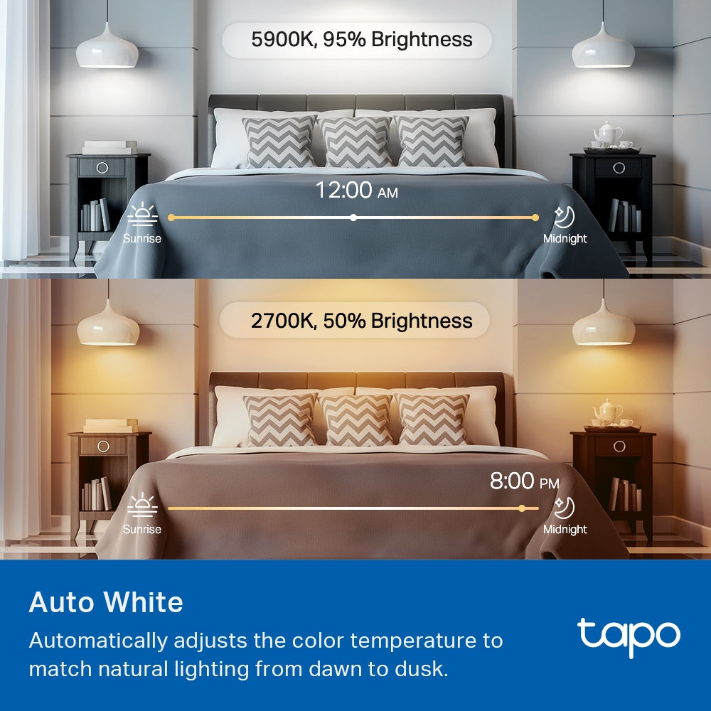 Smart Wi-Fi Light Bulb, Multicolour, Tapo L535E, Lamp Base E27