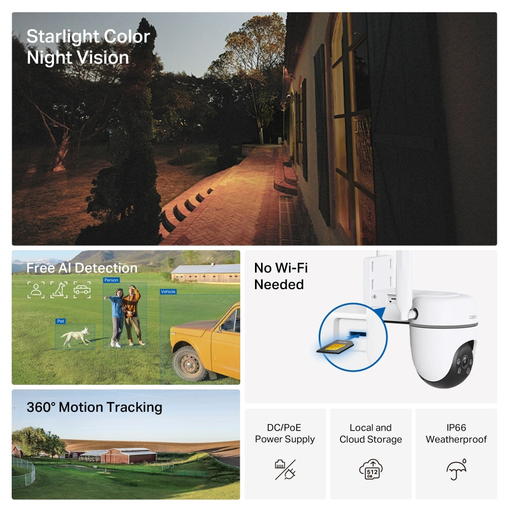 Tapo TC40GW | Outdoor Pan/Tilt 4G LTE Camera