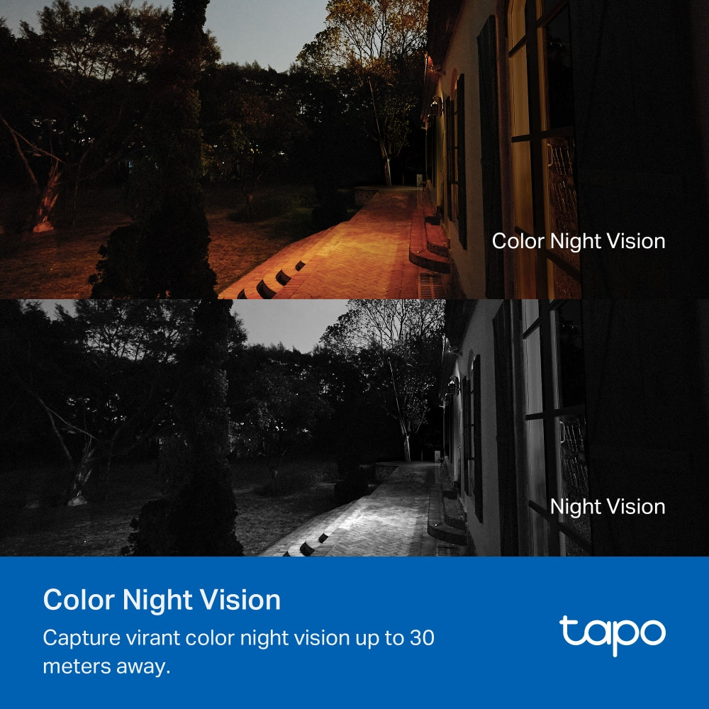 Outdoor Pan Tilt Security Wi-Fi Camera, 2K, Full-Colour Night Vision, Tapo TC41(2-pack)