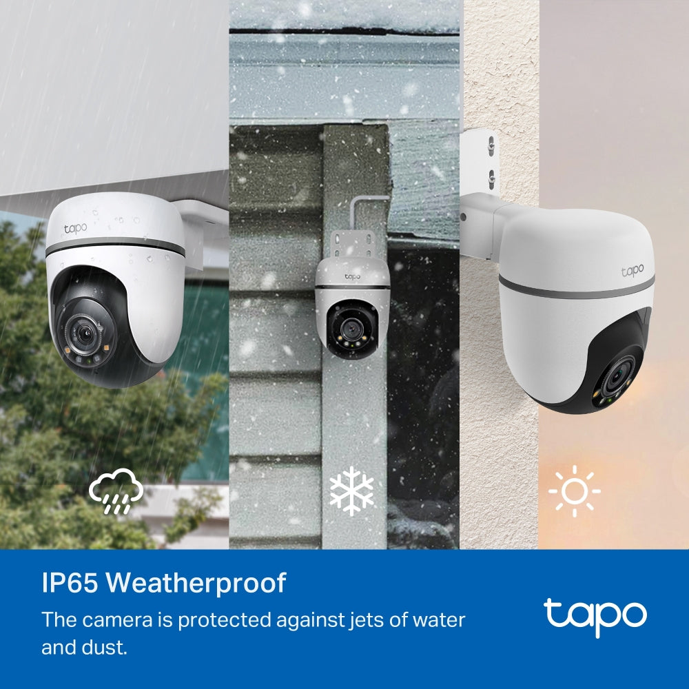 Tapo TC41(2-pack) | Outdoor Pan Tilt Security Wi-Fi Camera, 2K, Full-Colour Night Vision
