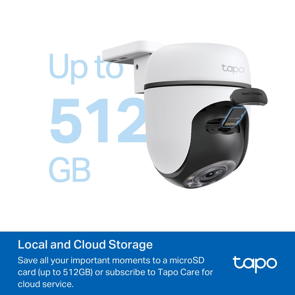 Tapo TC41 | Outdoor Pan Tilt Security Wi-Fi Camera, 2K, Full-Colour Night Vision