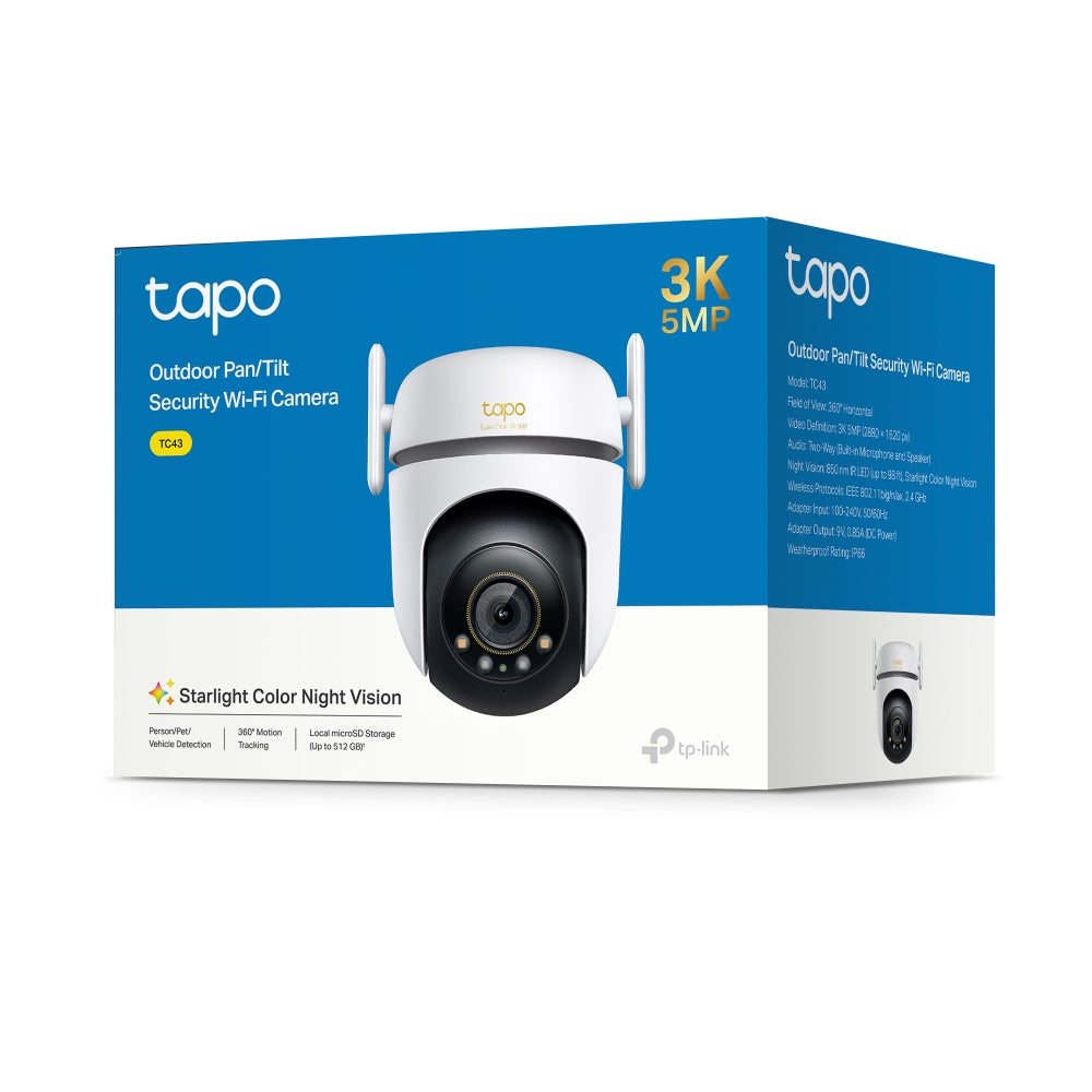 Tapo TC43 | Outdoor Pan/Tilt Security Wi-Fi Camera