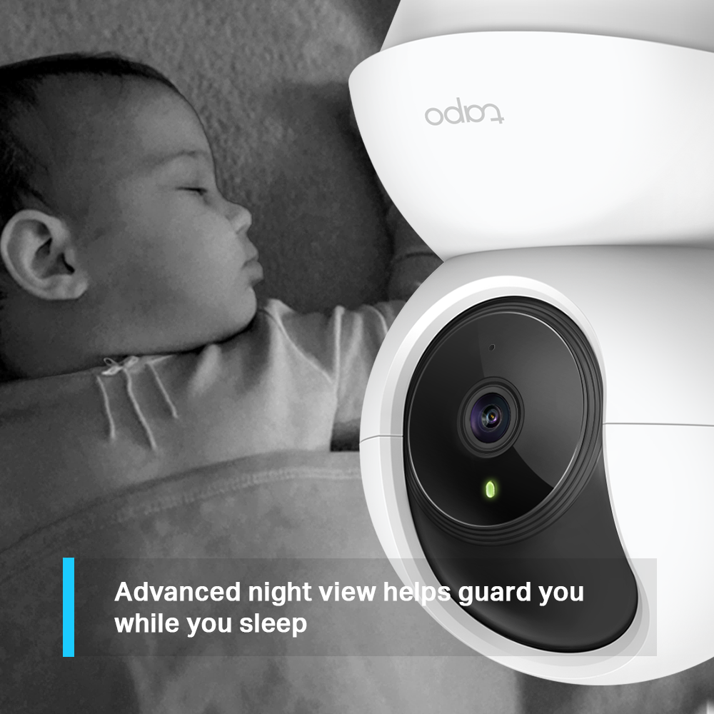 Pan Tilt Indoor Wi-Fi Camera, 1080P, Advanced Night Vision, Tapo TC70(2-pack)