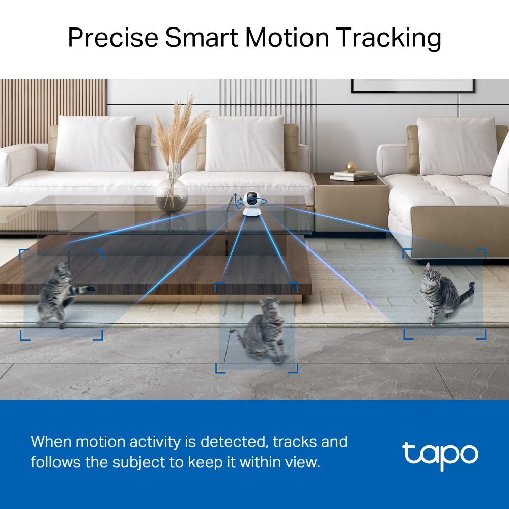 Pan/Tilt AI Home Security Wi-Fi Camera, TC74(2-pack)