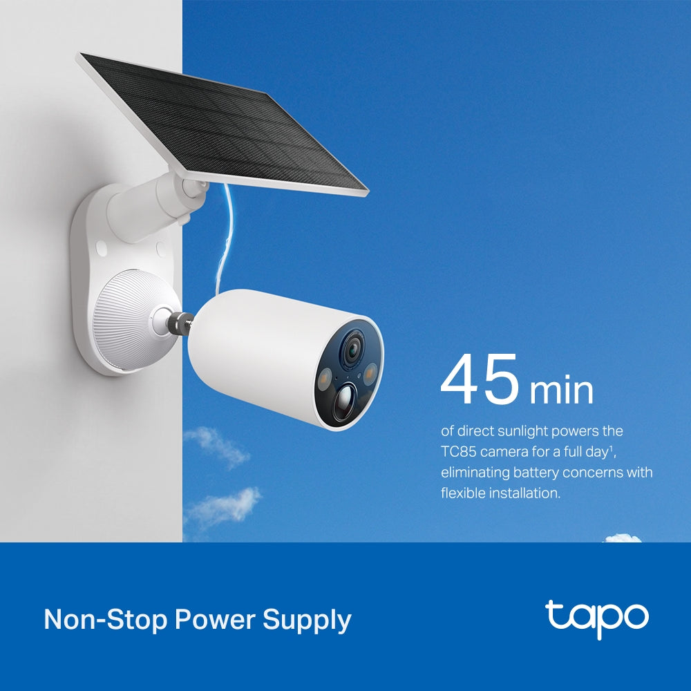 Solar-Powered Security Camera Kit, TC85 KIT(4-pack)
