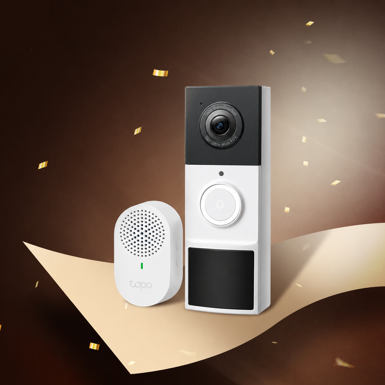 TD21 | Tapo Video Doorbell Camera, 2K Clarity, Full Colour Night Vision