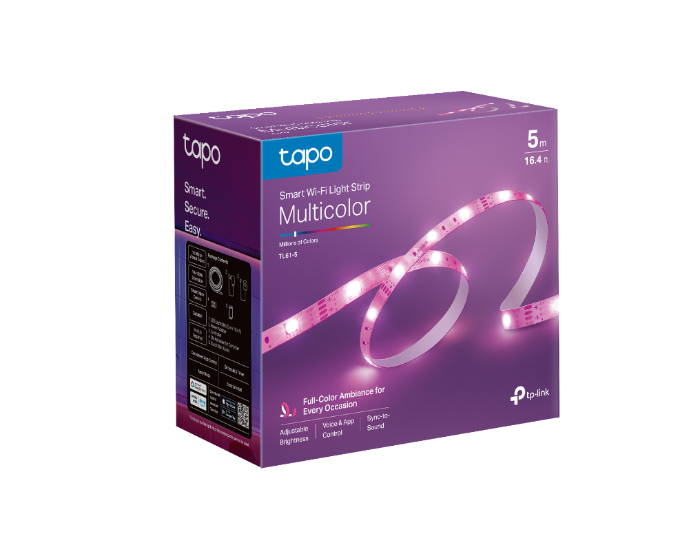 Tapo TL61-5 | Smart LED Wi-Fi Multicolour Light Strip 5 Metres
