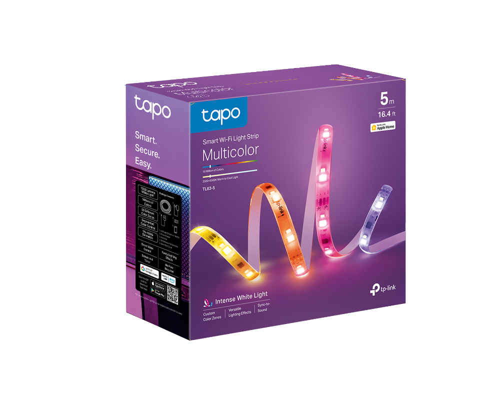 Tapo TL63-5 (2-pack) | Smart LED Wi-Fi Multicolour Light Strip 5 Metres