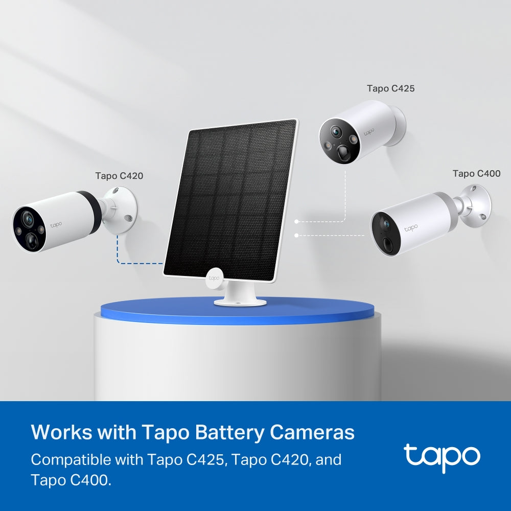 Tapo A200 | Solar Panel, Non-Stop Solar Power, Work with Battery-Powered Cam