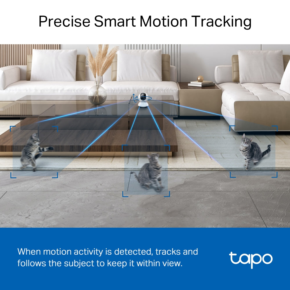 Tapo C220 | Pan/Tilt AI Home Security Wi-Fi Camera, 2K 4MP, Free AI Detection, Two-Way Audio