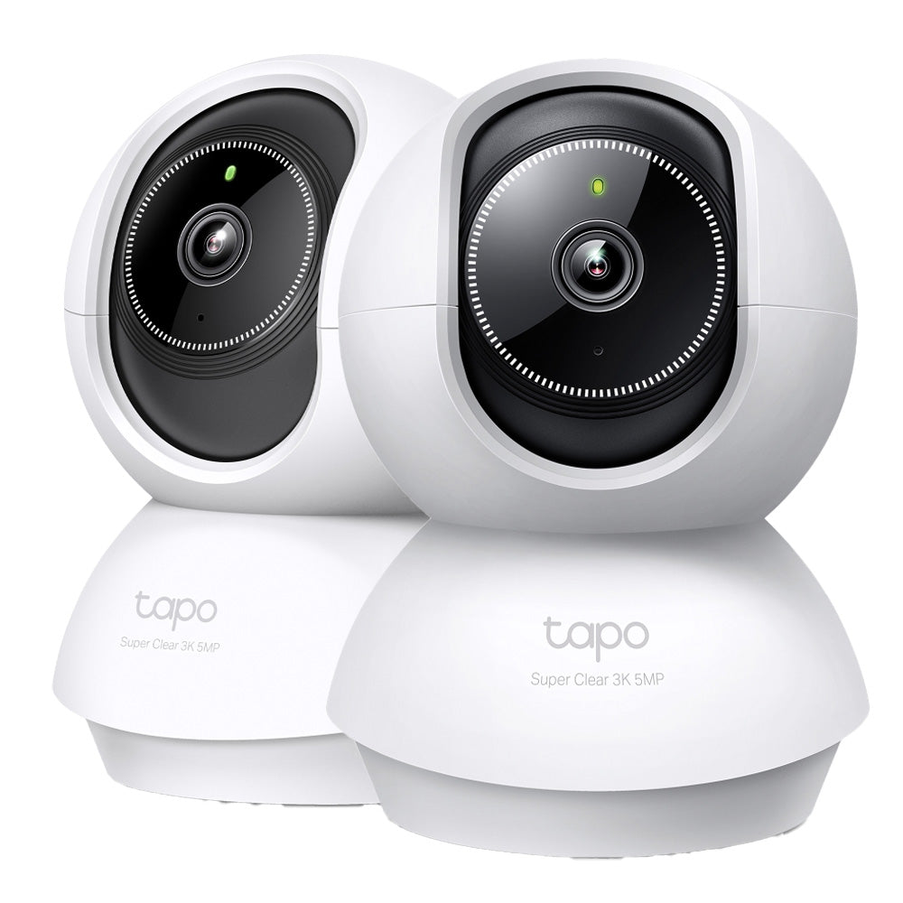 Tapo C230(2-pack) wireless security cameras with 3K 5MP resolution and 360° pan-tilt movement