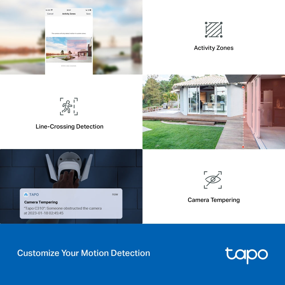 Tapo C310 | Outdoor Security Wi-Fi Camera, 2K 3MP, 24/7, Two-Way Audio, Advanced Night Vision