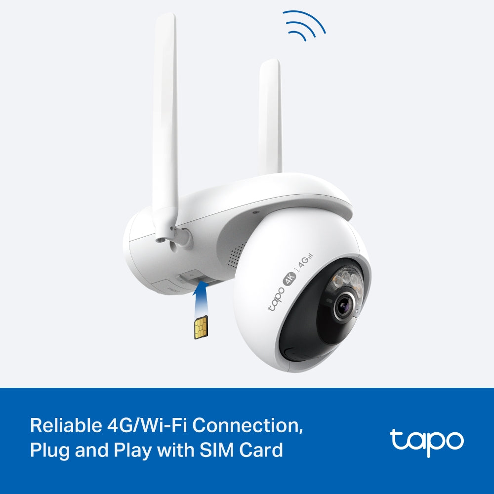 Tapo C665G KIT | Solar-Powered Pan/Tilt Wi-Fi/4G LTE Security Camera Kit
