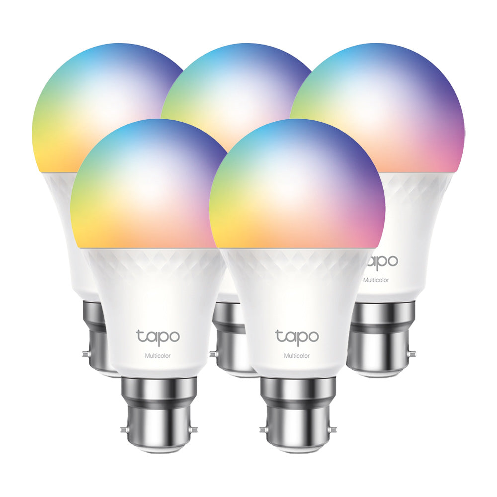 Smart WiFi Light Bulb, Multicolour, Tapo L535B(5-pack), Lamp Base B22