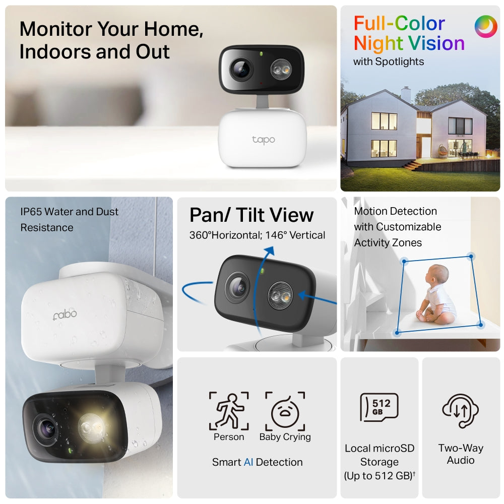 Tapo C206 | 1080p Indoor/Outdoor Home Security Wi-Fi Camera