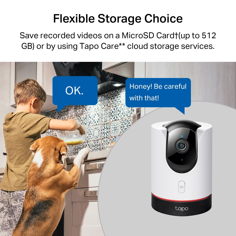 Tapo C225 | Pan/Tilt AI Home Security Wi-Fi Camera