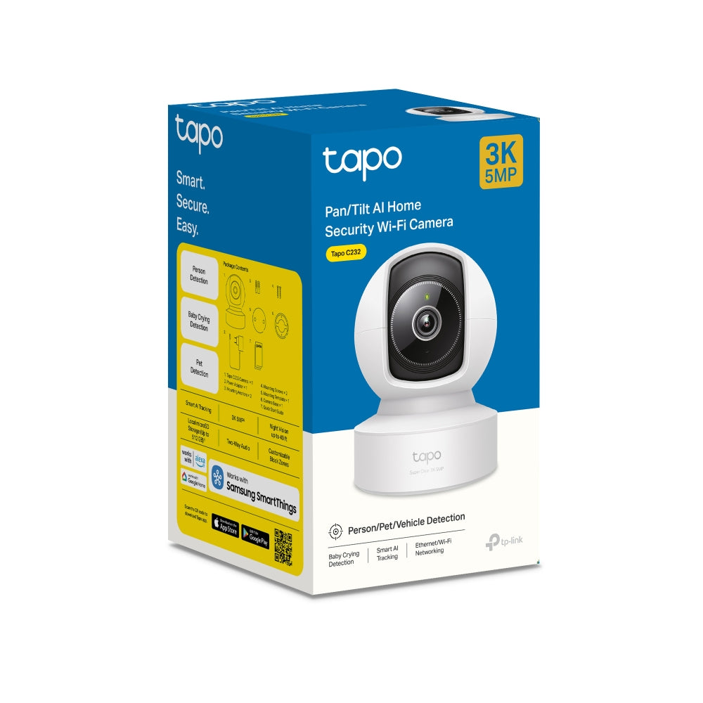 Tapo C232 | Pan/Tilt AI Home Security Wi-Fi Camera