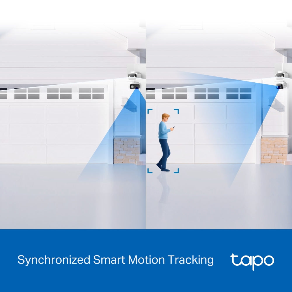 2K 3MP Indoor/Outdoor Dual Lens Pan/Tilt Security Camera, Tapo C246D(2-pack)