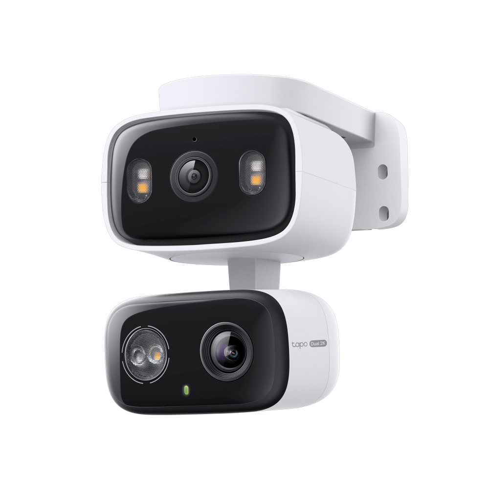 2K 3MP Indoor/Outdoor Dual Lens Pan/Tilt Security Camera, Tapo C246D(2-pack)